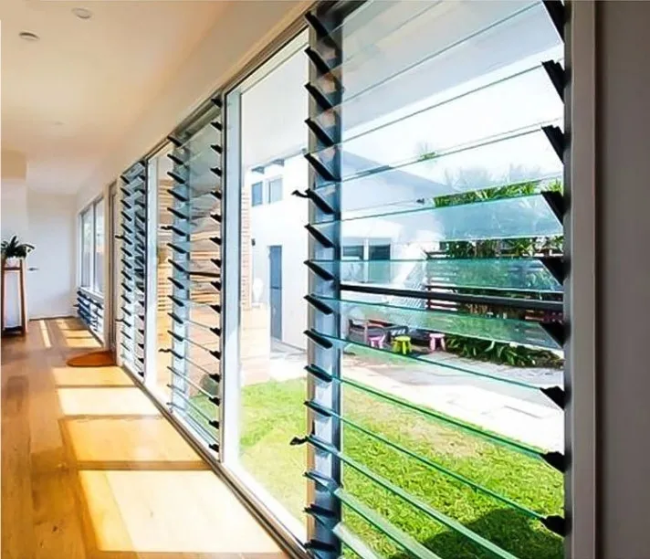 Modern Design Automatic Glass Lover Aluminum Glass Louver House Window Jalousie Windows Security Blinds