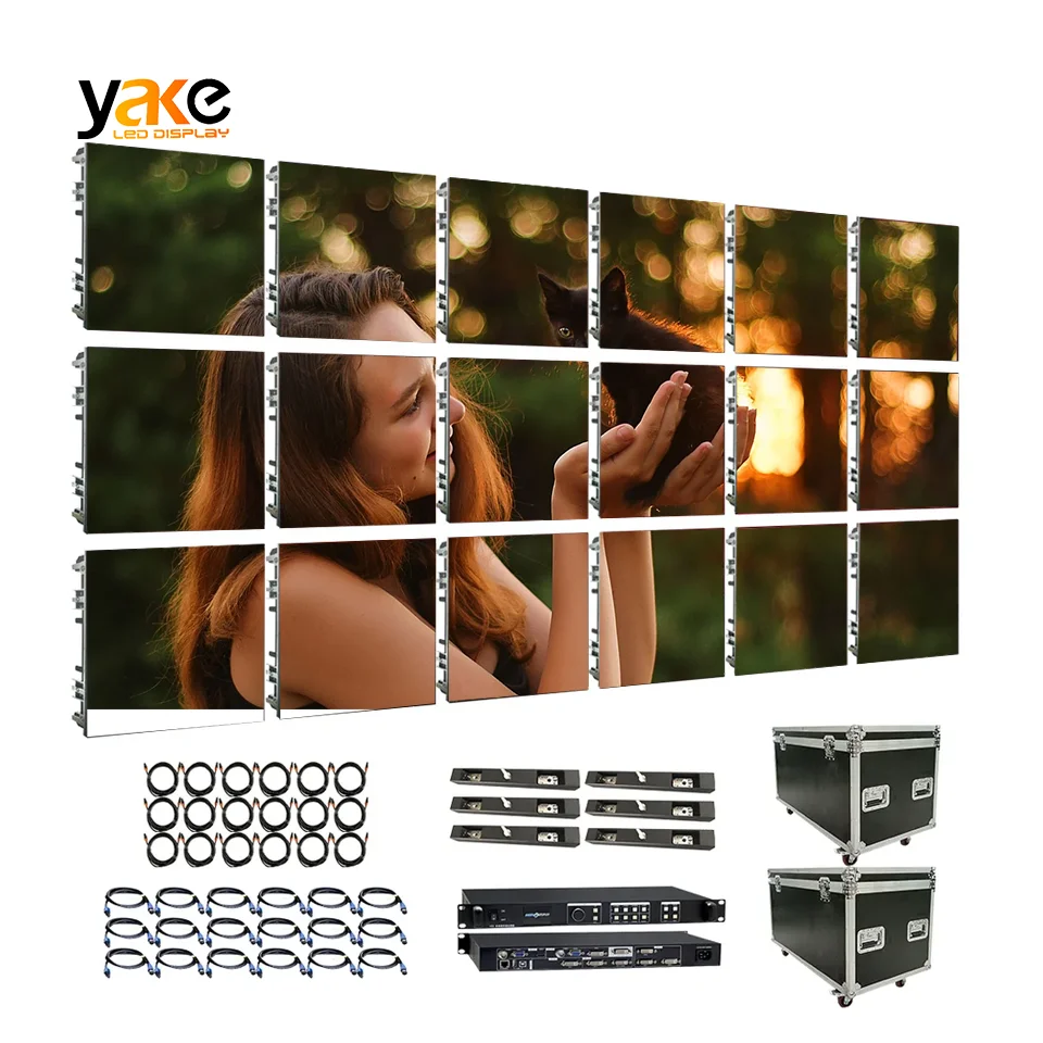 YAKE 4X3 м полная система под ключ P2 P3 P2.6 P2.9 P3.91 светодиодный дисплей 500 мм x Светодиодная панель фон уличный экран