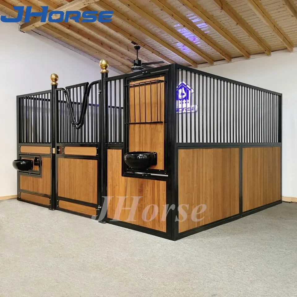 Custom-made Size Popular Design Horse Stall Doors Socializing Window Safe Space Bars Steel Frames with PVC Powder Coating