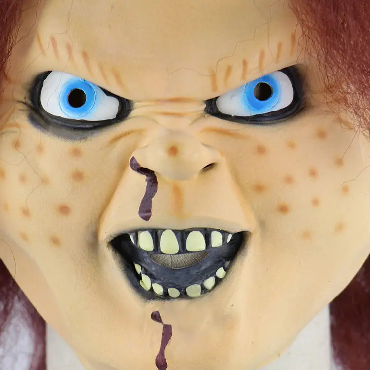 Partycool Scary Creepy Children Kids Halloween Party Face Mask Masquerade Cosplay Party Props Horror Baby Chucky Ghost Doll Mask