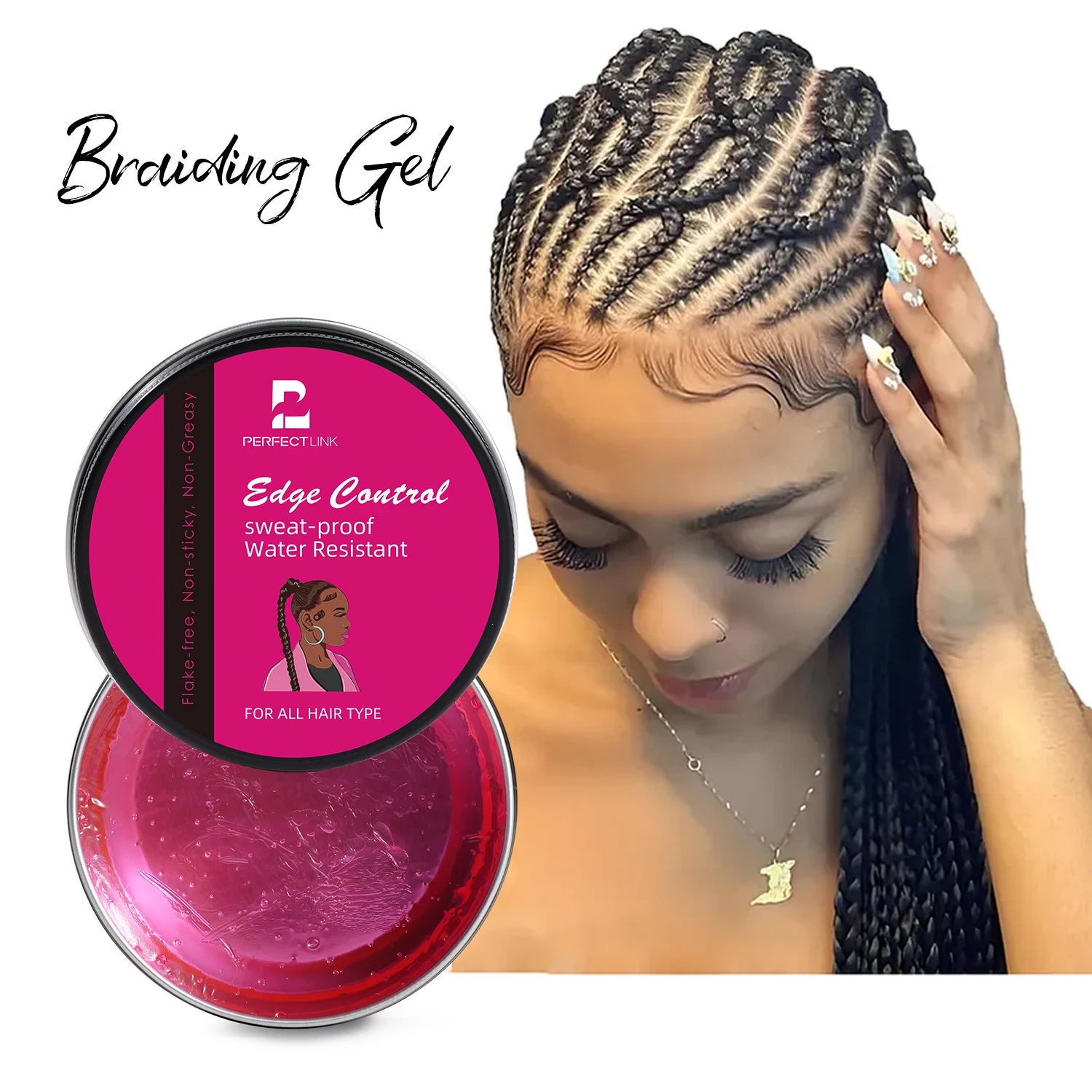 HOT SALES  Edge Control Customized Strong Hold Pomade Styling Gel Waterproof Sweatproof Extra Hold HAIR POMADE