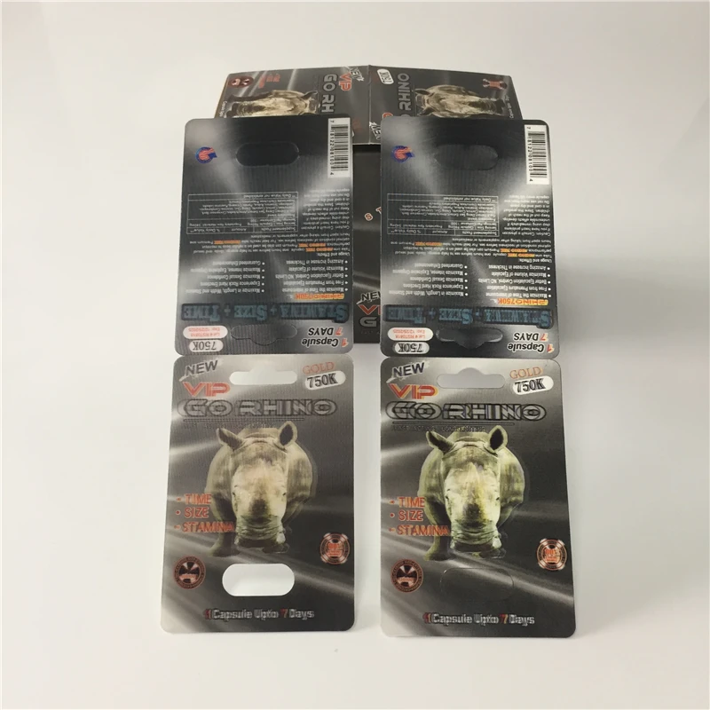 3D VIP GO Rhino 750k (с одним отверстием) карты для упаковки