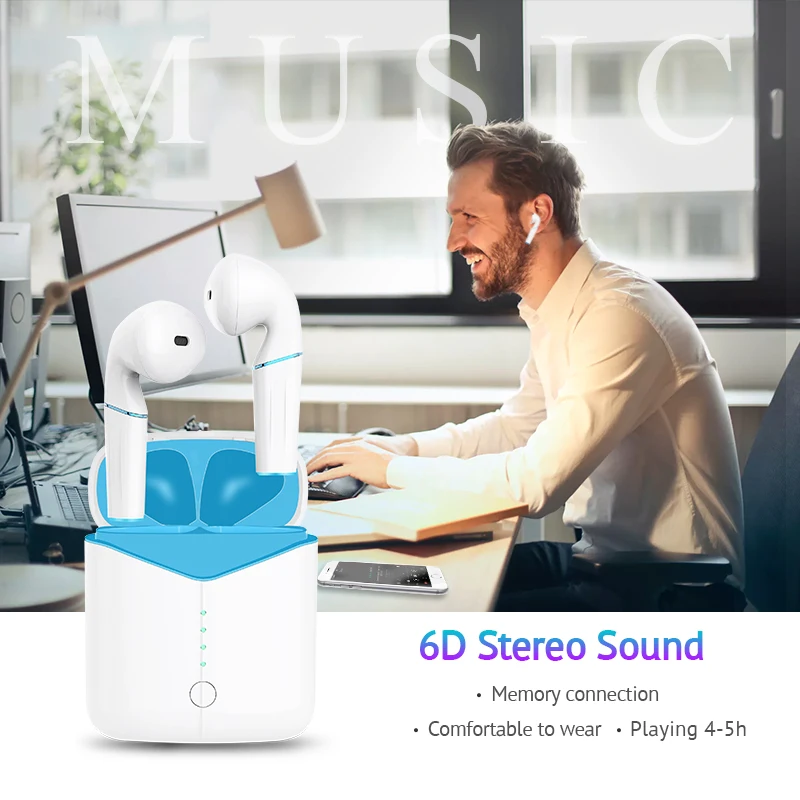 CE New P20 TWS Blue tooth 5.0 wireless earphones super bass headset with wireless charging PK i30 i60 i80 for Huawei