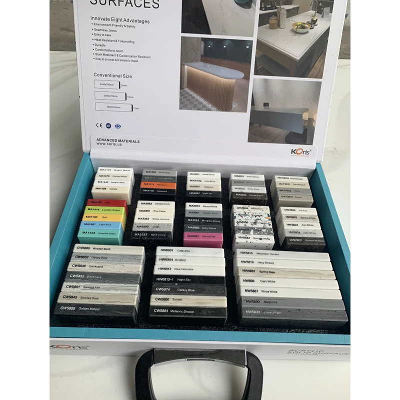 Lightweight Easy Install Artificial Marble Easy Install Big Slab 6-30 mm Solid Surface Marble Sheets