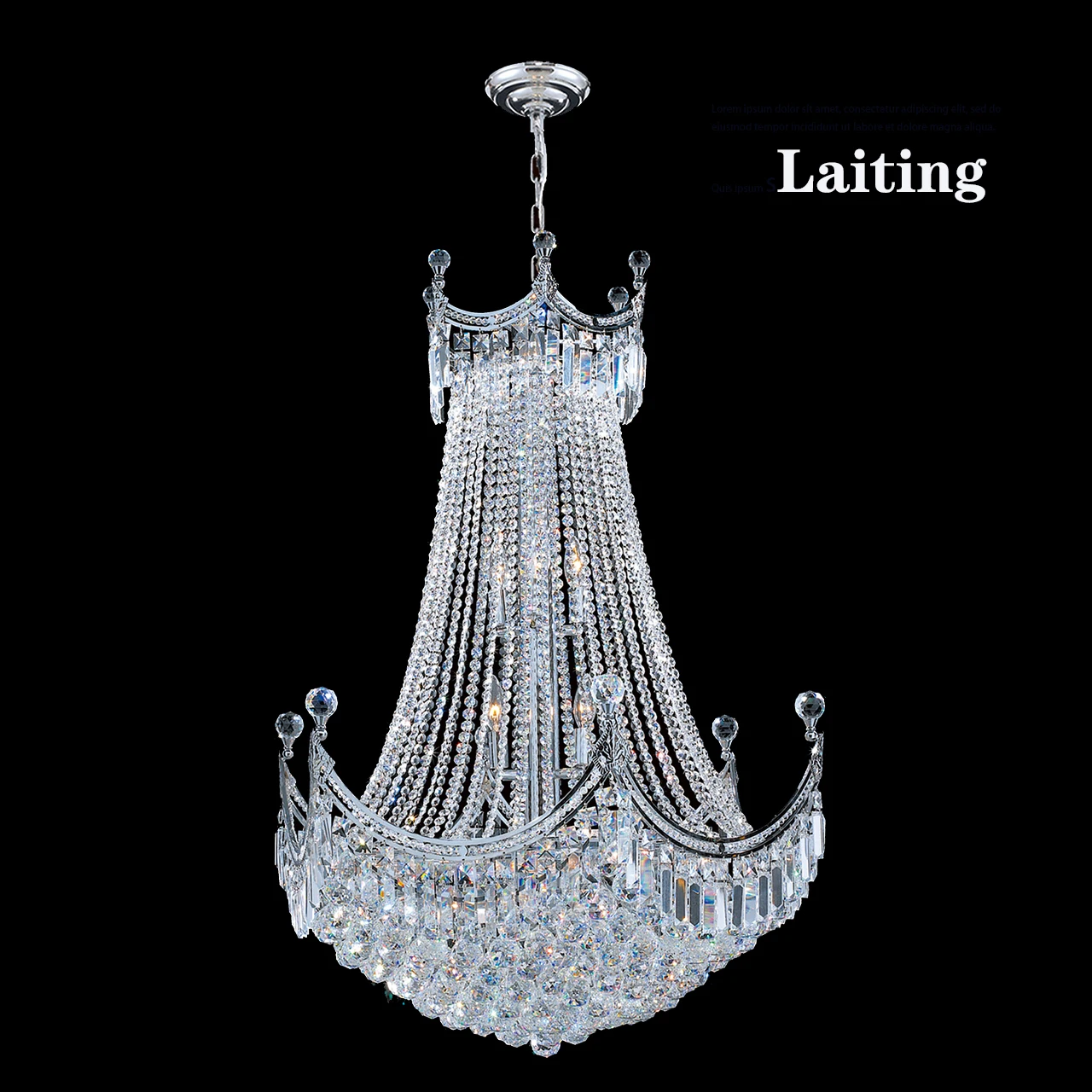 Interior design clear Crystal House Decoration Hotel Wedding Crystal Ceiling Lamp Globe Pendant Light Crystal Chandelier