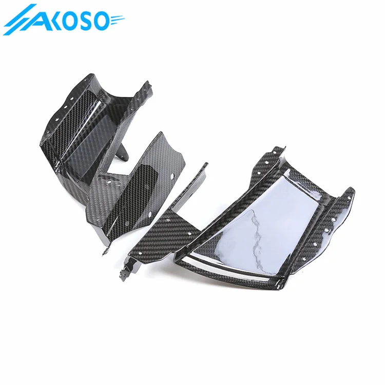 AKOSO 100% 3K Full Dry Carbon Motorcycle Front Carbon Fiber Air Intake Fairing for BMW S1000RR 2019-2022