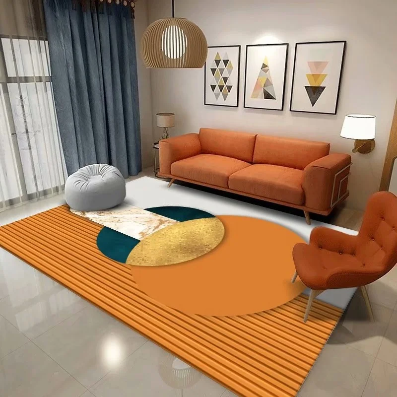 Золотистые серые напольные коврики современные Лоскутные абстрактные мягкие