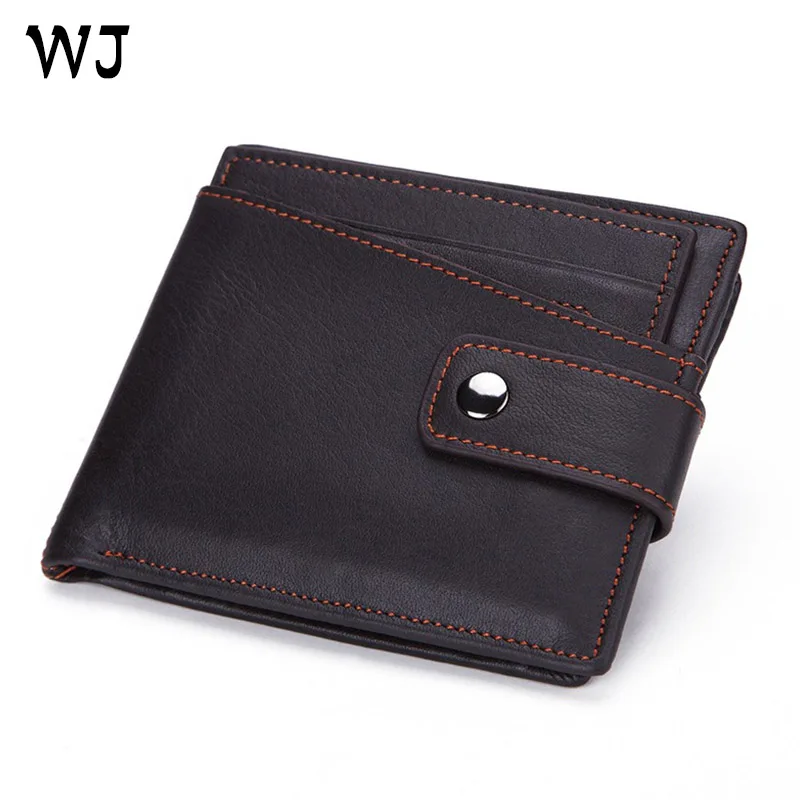 Small MOQ Hot Sale Super High Quality Genuine Top Grain Leather Wholesale OEM Custom Male Wallet Chain Biker