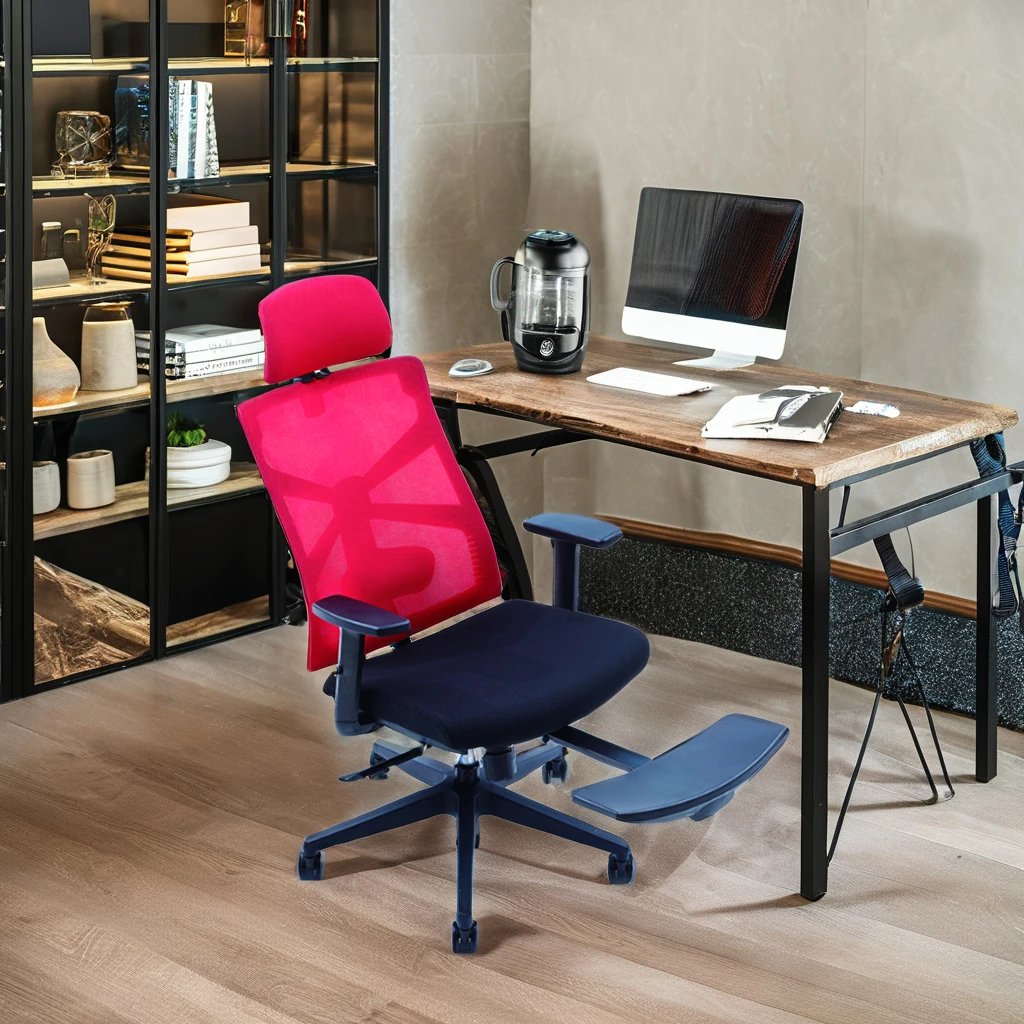 Luxury Manager  Office Furniture Staff High Back Mesh Executive Ergonomic Office Chair with footrest silla ergonomic escritorio