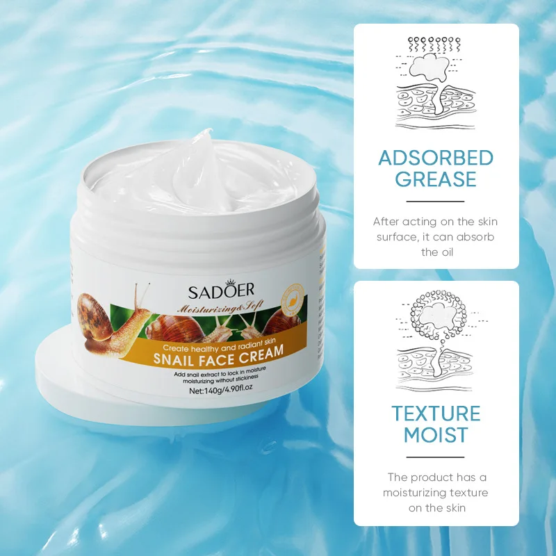 Private label Snail Whitening Face Cream Nourishing Snail Collagen Essence Face Cream
