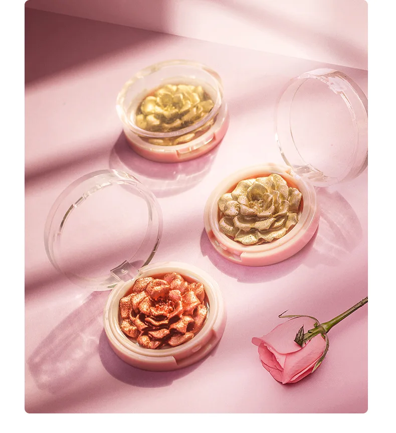 Private Label 8 Color Carved Rose Highlight Body Brightening Face Eye and Nose Shadow 3D Contouring Blush customized