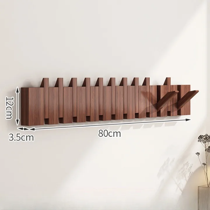 Piano key clothes hanger wall hanging door behind the clothes hook porch wall hook entrance door solid wood coat rack