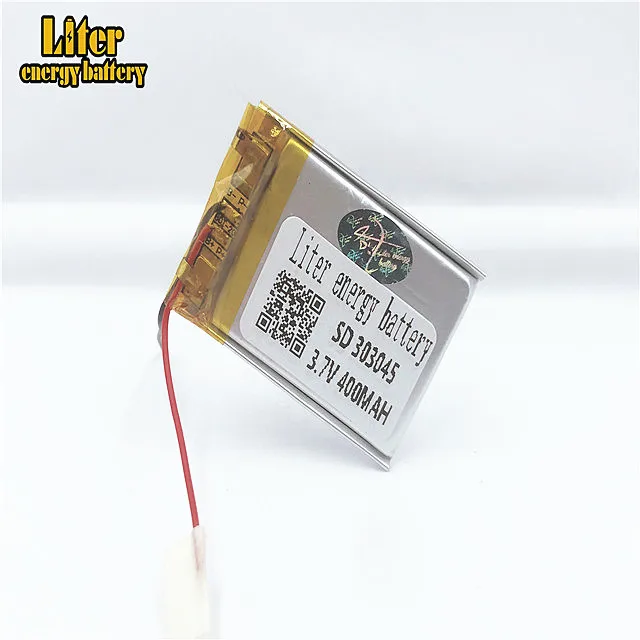 Литий-полимерная аккумуляторная батарея 3,7 303045 мАч для gps-трекера, 400 В