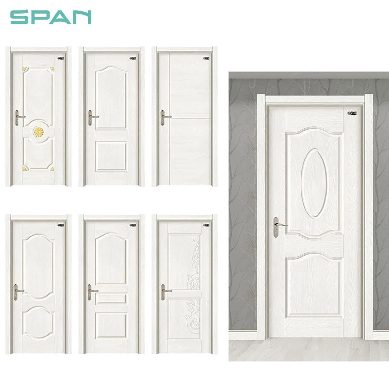 SPAN Latest Modern Design Interior MDF Wooden Door Customizable Teak Wood and Steel Solid Melamine for House Use