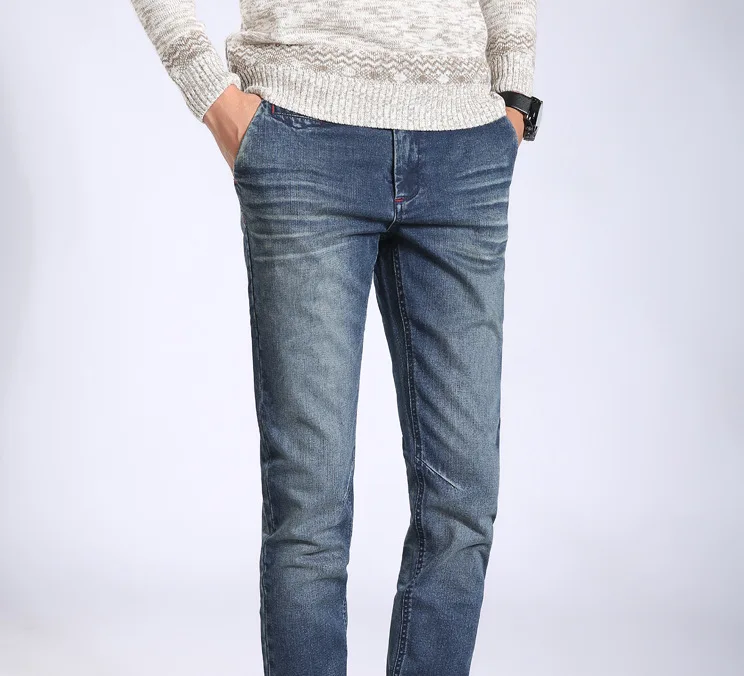 Oem/Odm High Stretch High Waist Slim Fit Jeans tapered Skinny Slim Fit Brand Casual Men Denim Jeans
