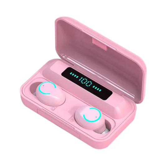 LED Power Display Invisible Wireless Sport Headphones With Power Storage Wireless BT 5.0 Waterproof Earphone Waterproof Earbuds