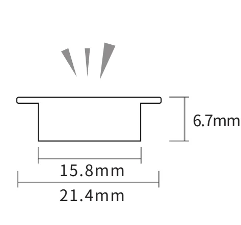 Hot selling extruded LED profile embedded LED strip lamp cabinet under 3 color temperature Cabinet LED light