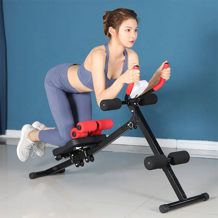 Wellshow Sport Abdominal Trainer Machine Ab Vertical Waist Trainer Ab Cruncher Sit Up Machine Multi-functional Gym Equipment