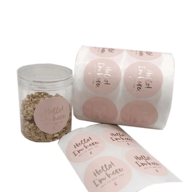 Hot Sale Custom 3D Round Temporary Tattoo Sticker Waterproof Transparent Food Beverage Self - Adhesive Sticker Packaging Label