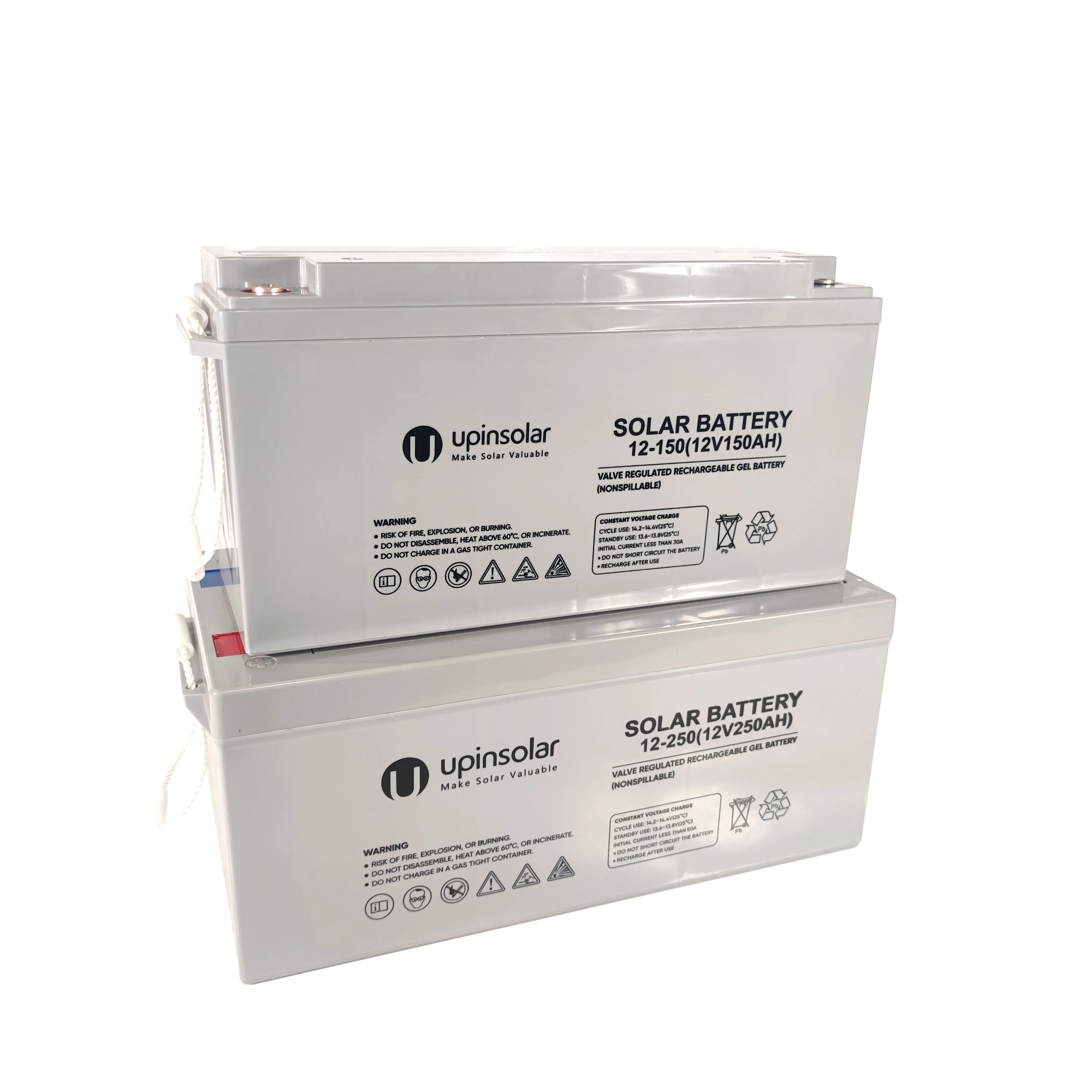 Upinsolar gel lead acid battery agm battery 12v 100ah 150ah 200ah lead acid battery for solar system 5kw