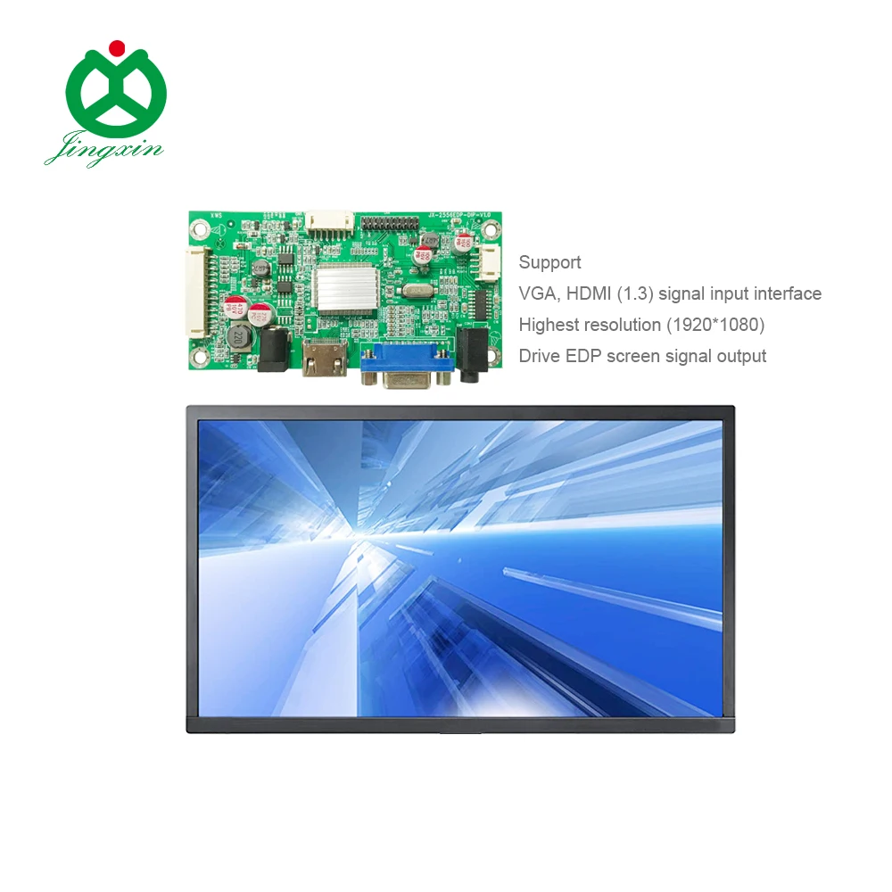 JX-EDP LCD controller motherboard directly drives control EDP screen panel with  VGA and HM input edp-dip
