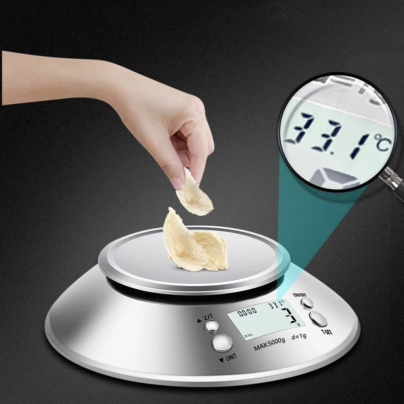 Hot Sale Household Stainless Steel Smart Kitchen Scale With Bowl Baked Food Gram Scale Precise Electronic Scale