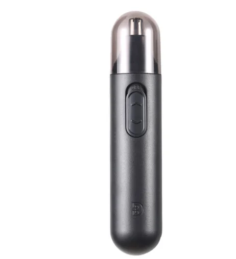 New Electric Nose Hair Trimmer and Eyebrow Razor Portable Nose Ear Shaver Usb Charging Black Battery Plastic Customized Logo 71g