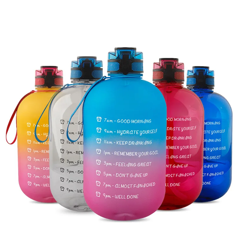 2.2 L Large Water Matt Color Sports Bottle Gym Jug Custom Logo Canteen BPA Free LeakProof For Fitness Bottles Gallon Jugs