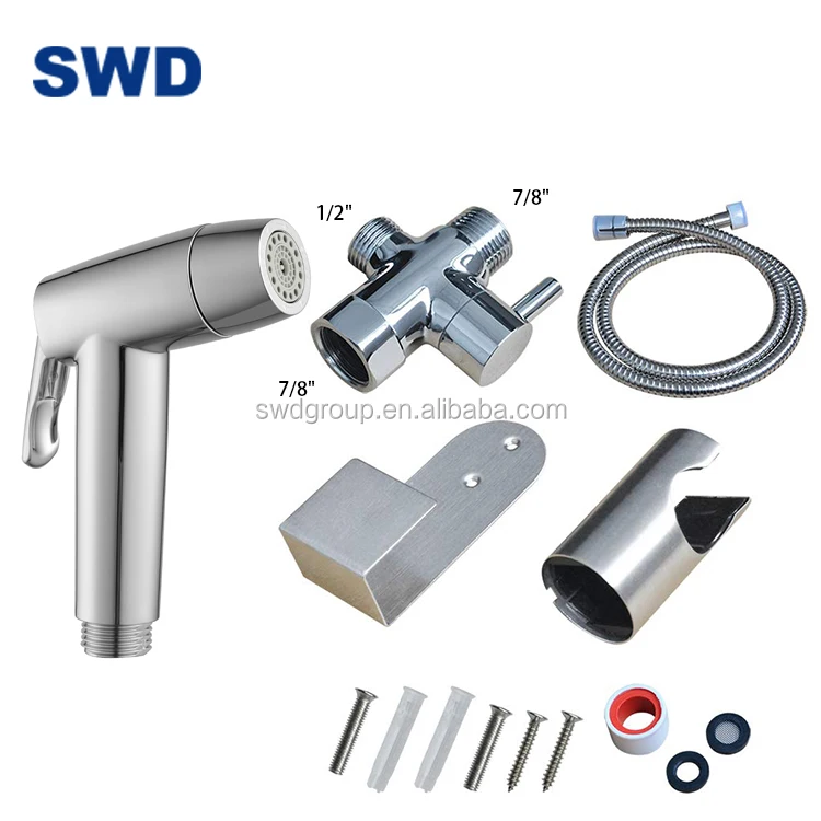 Мойка ручной душ полезно для ухода за внешностью и биде с Abs латунь Sus (нержавеющая сталь хром комплект покрытием биде спрей Shattaf биде Ручная стирка биде