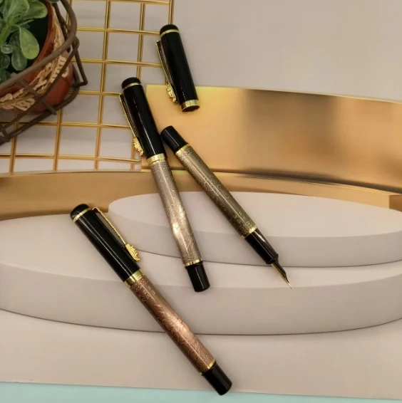 ACMECN China Element Horse Pen Luxury Writing ink Pen Office & School Supplier Creative Stationery Ancient Feather Fountain Pen
