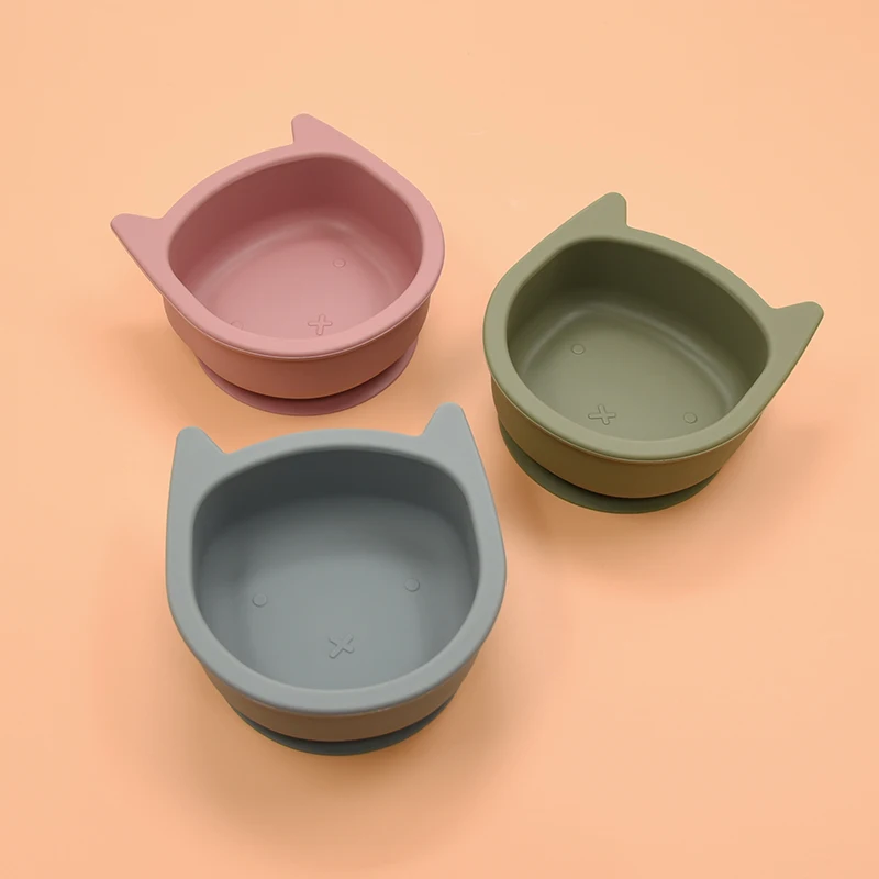 Eating Dining Kids Food Grade Silicone Baby Bowl Food Grade Baby Silicone Bowl With Suction