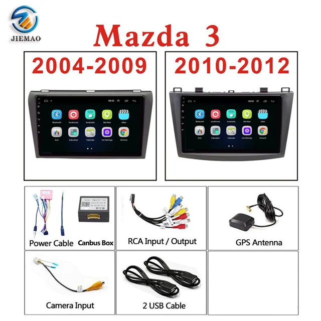 Для Mazda 3 2009 2010 2011 2012 2 DIN Полный сенсорный экран Видео Wi-Fi 3/4G Android автомобильное радио мультимедиа GPS