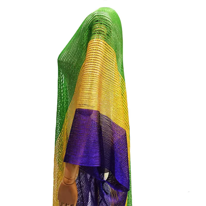 Mardi Gras Cape Cloak Carnival polyester bright silk knitted cardigan poncho sun protection clothing carnival decoration