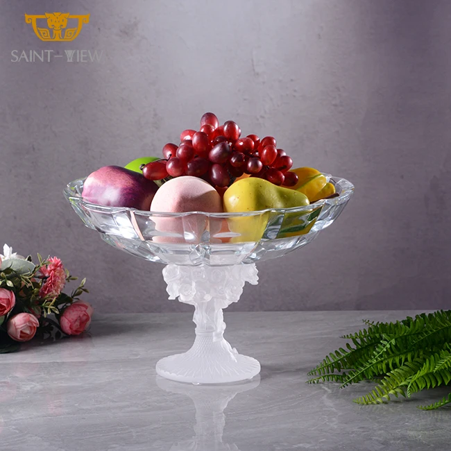 2024 New Trending Crystal bohemia Rose Flower Fruit Tray Chocolate Bowl For party decoration