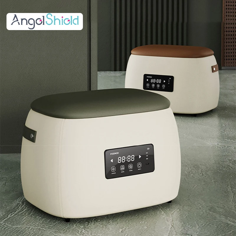 2023 new OEM ODM 4400mah touch panel Disinfection + sterilization shoe bench Leather shoe stool with own patent