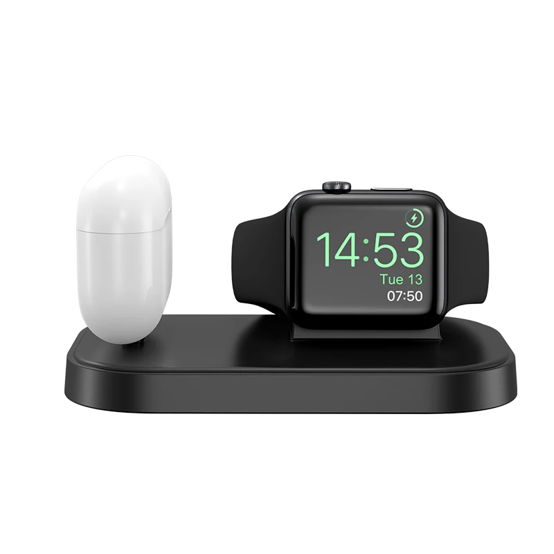 2023 New Product 2 IN 1 Wireless Charger Mini Charging Dock Station For Apple Watch 1-8 SE Ultra and Earbuds