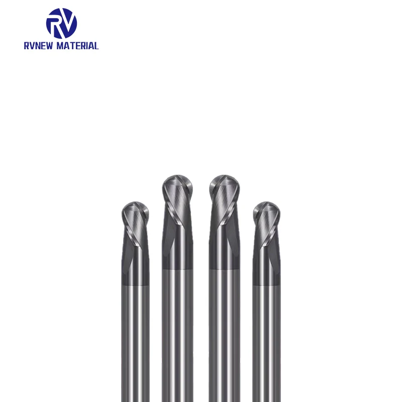  2Flutes 45HRC solid carbide milling cutter ball nose end mill tungsten
