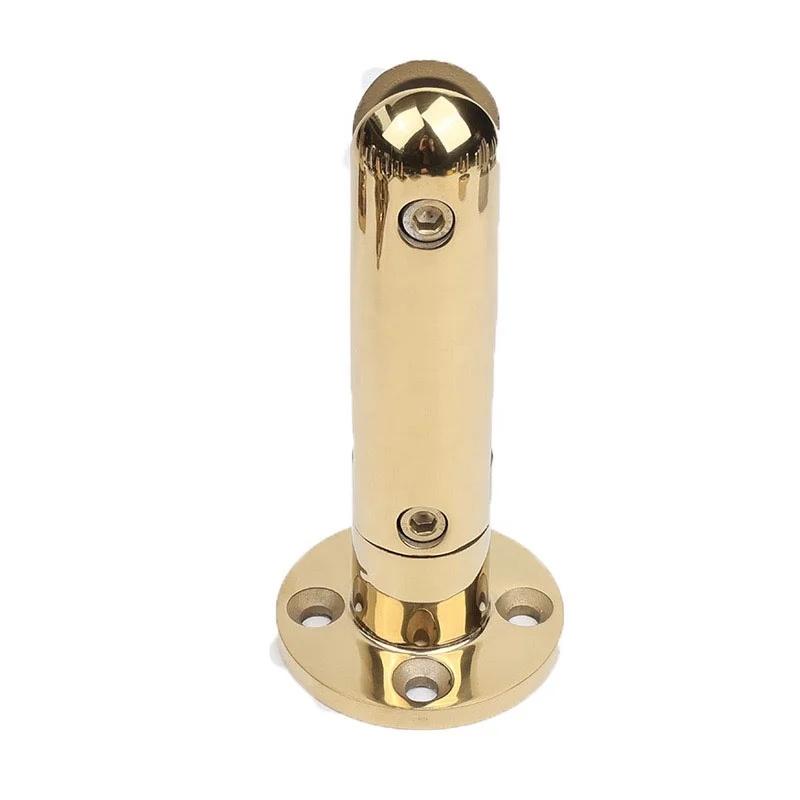 Modern Gold Glass Stair Railing Balustrade Stainless Steel Spigot Clamp Contemporary Deck Balcony Poor Swimming Pool Fence