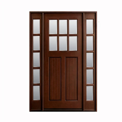 cheap french mahogany natural wood double front doors arched wood entry doors with glass