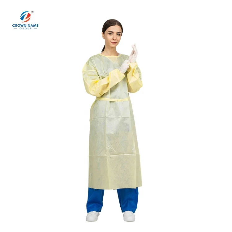 Disposable Film Medical Yellow PP PE Isolation Grown Disposable