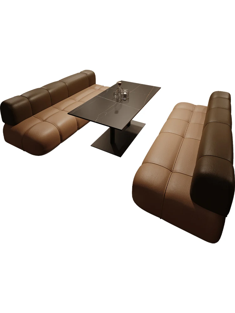 light luxury custom night club vip bar sofa furniture PU leather booth sofas for nightclub lounge bar coffee shop sofa seating
