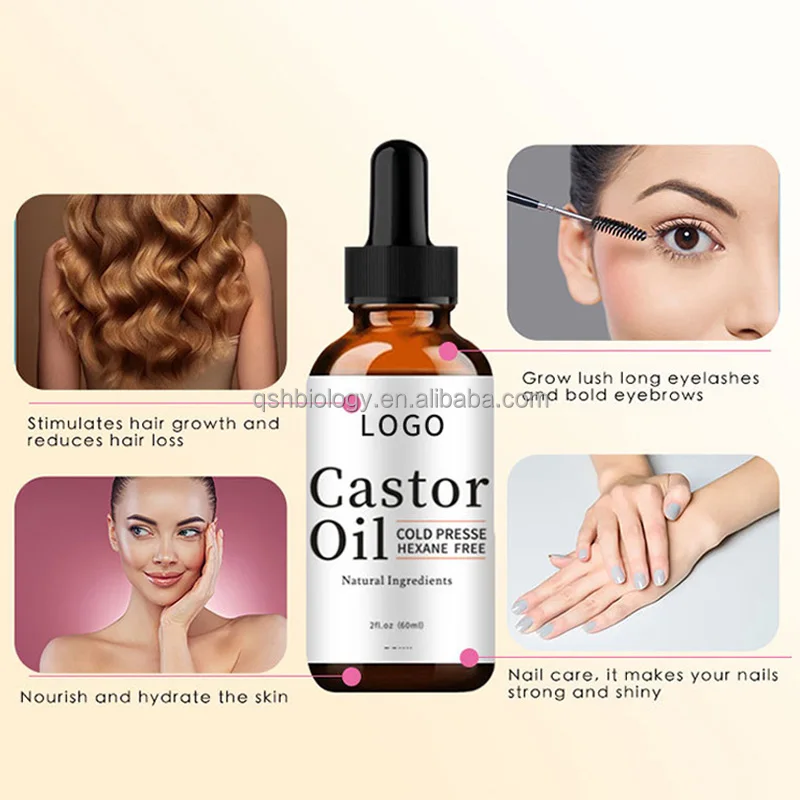 100% Natural Organic Cold Pressed Jamaican Black Castor Oil - Pure Unrefined Oils For Thickening Hair,Eyelashes,Eyebrows