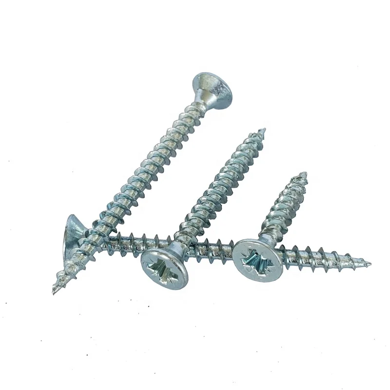 Countersunk head wood chipboard screws zinc plated galvanized direct factory price