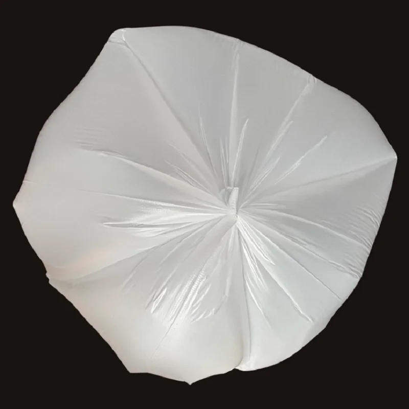 White HDPE Material Heavy-Duty Garbage Bag Rolls Bulk Supply with Easy-Tear Perforations Thick Custom Logo for Residential Use