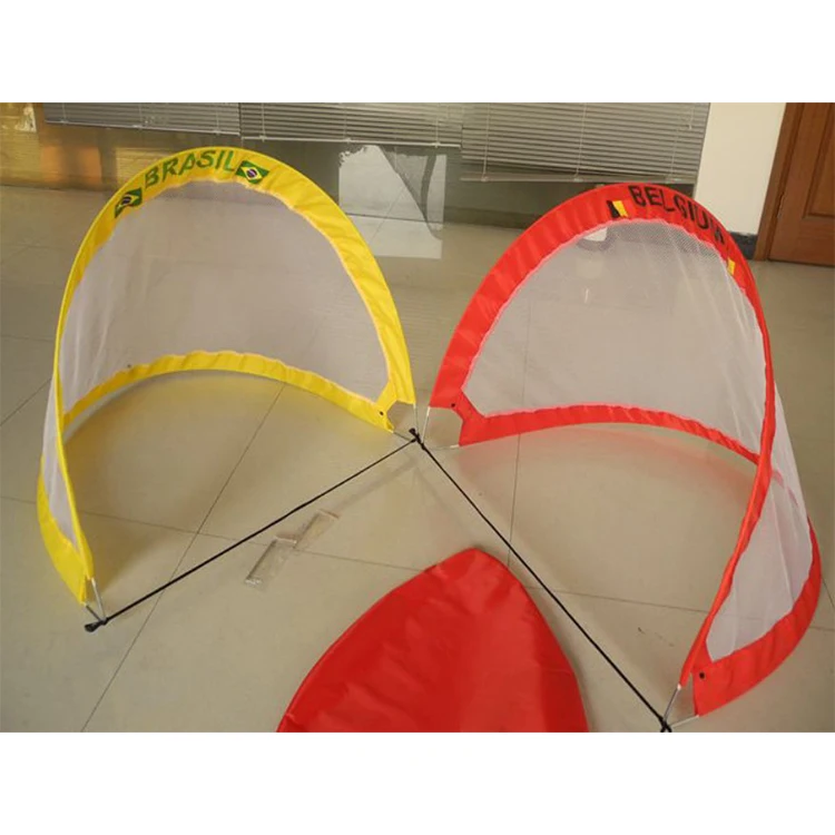 Portable foldable fiberglass soccer rebounder goal football goal netting