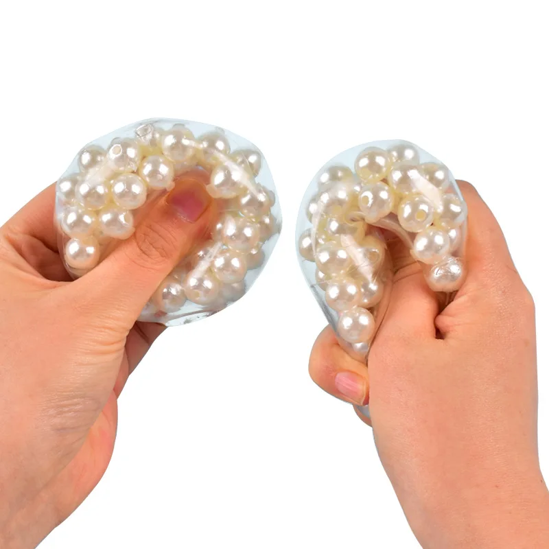 New Pearl high Quality  Squeeze Toys Simulation Pearl Stress Ball Release Stress Funny Good Sound Toy