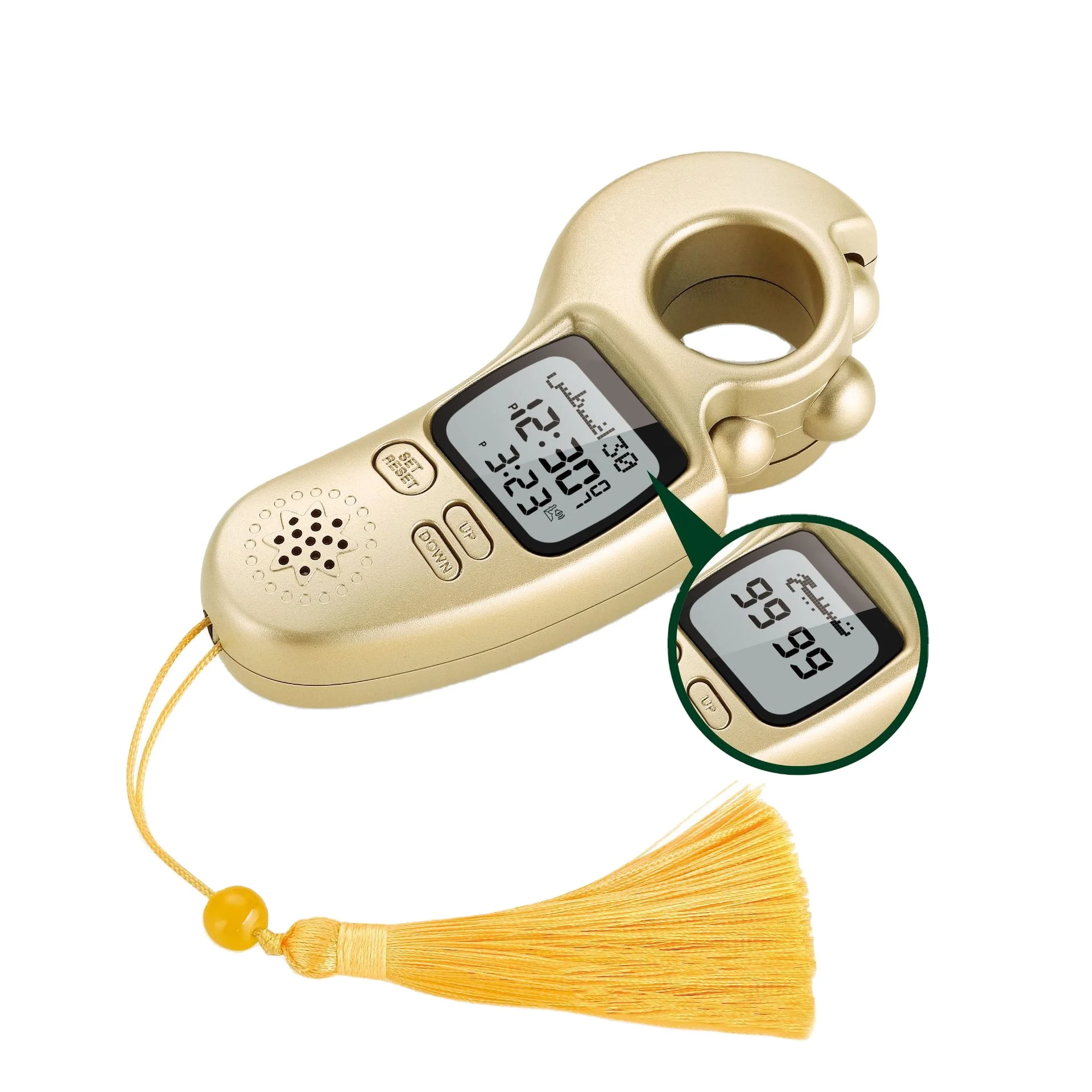 Portable Muslim Islamic Prayer Beads Counter Azan Digital Auto Prayer Time Clock Reminder Tasbih Gift Set