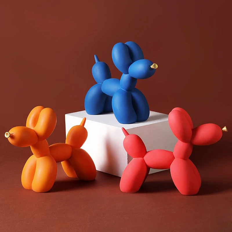 Nordic balloon dog resin dogs statue figurines animal statues home decor