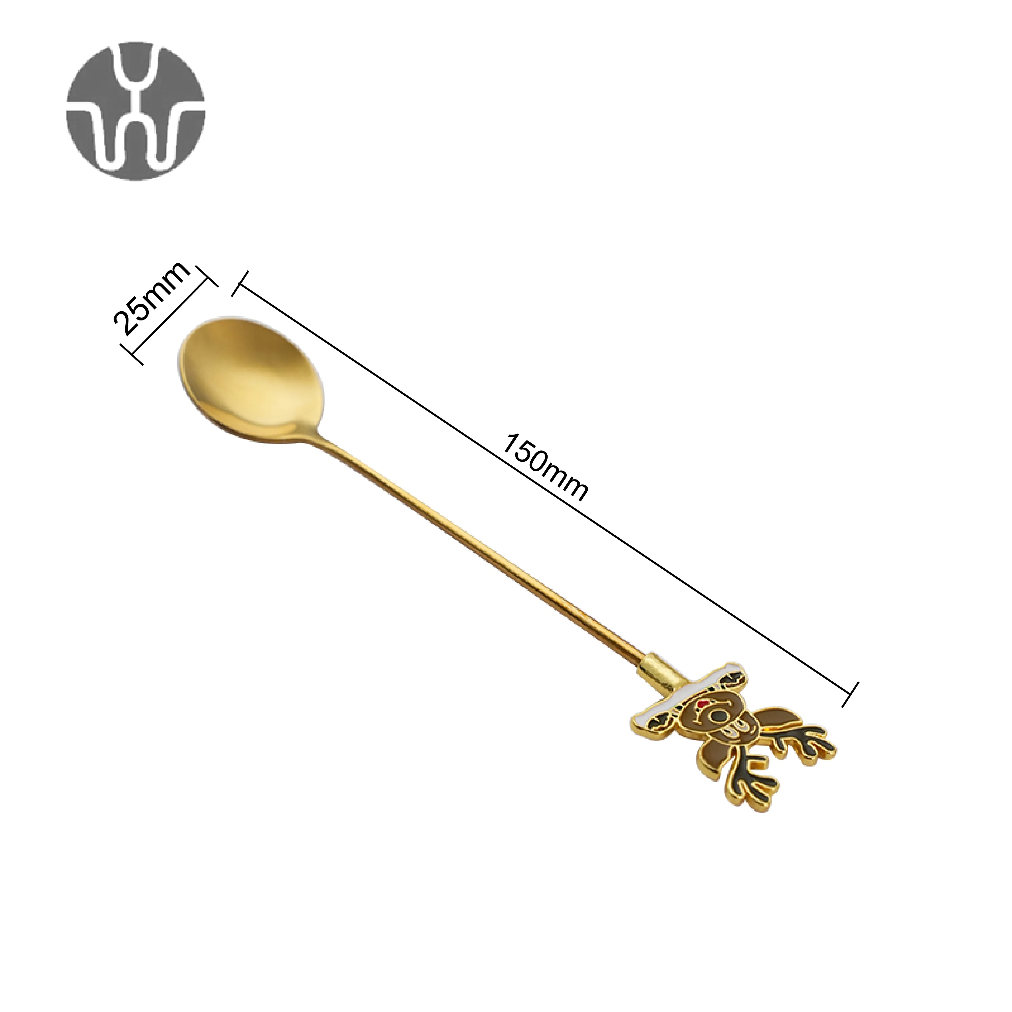 Christmas Decoration Metal Spoons Home tableware Stainless Steel Metal Spoon Kids Spoon Fork