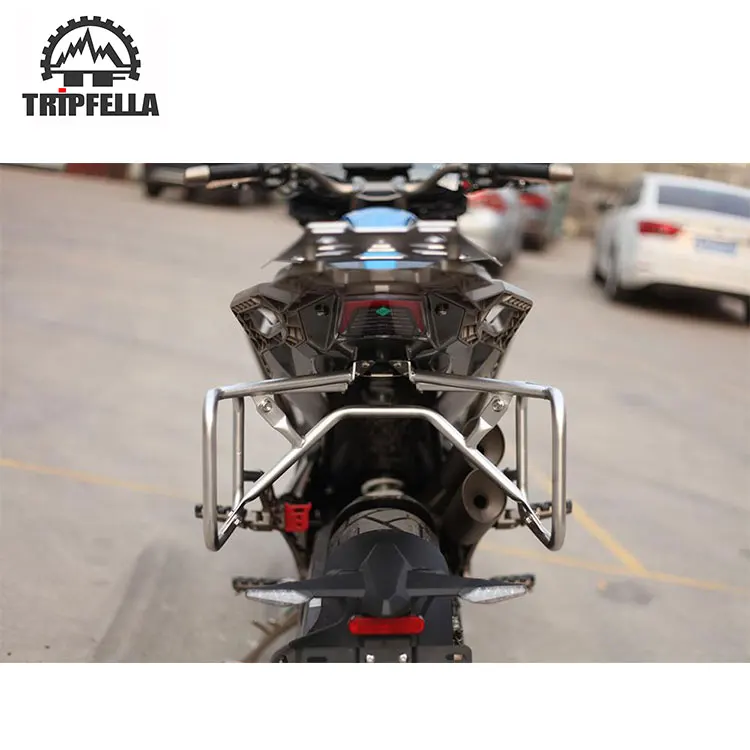 Customized Wholesale Stainless Steel Adventure Motorcycle Pannier Rack for ZONTES T310